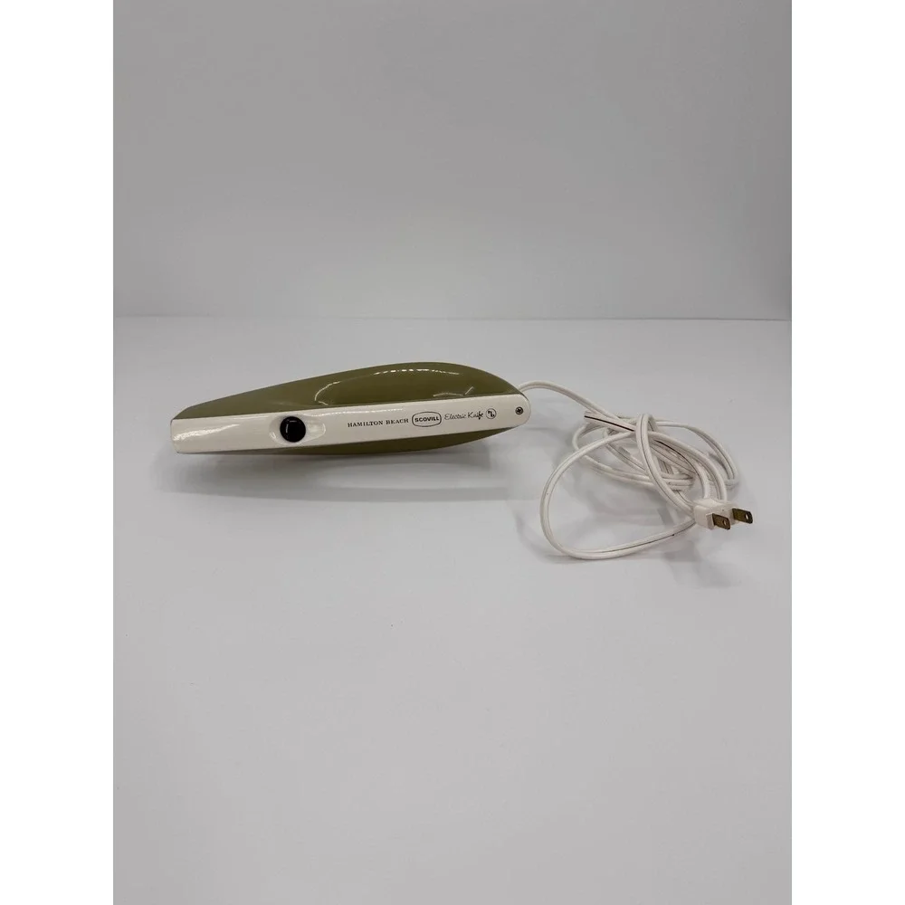 Vintage Hamilton Beach Scovill Electric Knife Model 275A Green Tested Works